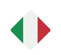 Phayah Lot de 4 désodorisants carrés à suspendre pour voiture Motif drapeau de l'Italie Parfum lavande