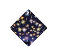 Phayah Lot de 4 désodorisants carrés à suspendre pour voiture Motif feux d'artifice Parfum lavande