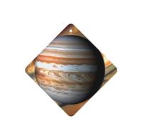 Phayah Lot de 4 désodorisants carrés à suspendre pour voiture, motif paysage Jupiter, parfum lavande