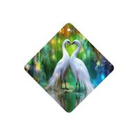 Phayah Lot de 4 désodorisants carrés à suspendre pour voiture, placard, tiroir, motif deux aigrettes lavande