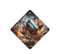 Phayah Lot de 4 désodorisants carrés à suspendre pour voiture, placard, tiroir, motif rugby on fire lavande