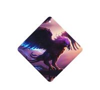 Phayah Lot de 4 désodorisants carrés pour voiture Motif Griffin Flamme violette Pour aromathérapie à suspendre - Parfum lavande