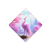 Phayah Lot de 4 désodorisants carrés pour voiture - Motif oiseau rose - Tablettes d'aromathérapie à suspendre - Parfum lavande