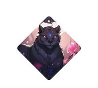 Phayah Lot de 4 désodorisants carrés pour voiture Motif panthère noire - Tablettes d'aromathérapie à suspendre - Parfum lavande