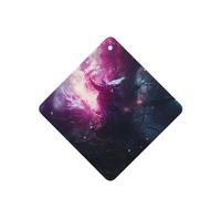Phayah Lot de 4 désodorisants carrés pour voiture - Motif phénix - Flamme violette - Pour aromathérapie - Parfum lavande