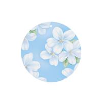 Phayah Lot de 4 désodorisants de voiture à motif fleur blanche parfum lavande forme ronde à suspendre pour placard à chaussures