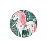 Phayah Lot de 4 désodorisants de voiture à suspendre avec motif de licorne et cheveux roses Parfum lavande Longue durée Forme ronde