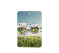 Phayah Lot de 4 désodorisants de voiture à suspendre en cristal Motif violoncelle Lavande Longue durée Parfum Carte Parfumée Rectangle