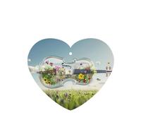 Phayah Lot de 4 désodorisants de voiture à suspendre en forme de cœur Motif violoncelle Lavande Longue durée