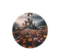 Phayah Lot de 4 désodorisants de voiture à suspendre en forme de fleur de mer à l'extérieur du château - Parfum lavande longue durée - Forme ronde