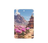 Phayah Lot de 4 désodorisants de voiture à suspendre Motif château de fleurs Parfum lavande Longue durée