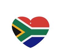 Phayah Lot de 4 désodorisants de voiture à suspendre Motif drapeau d'Afrique du Sud Lavande Parfum longue durée Carte parfumée en forme de cœur