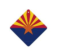 Phayah Lot de 4 désodorisants de voiture à suspendre Motif drapeau de l'Arizona Parfum lavande Longue durée