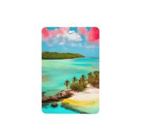 Phayah Lot de 4 désodorisants de voiture à suspendre Motif paysage des Caraïbes Parfum lavande Longue durée Carte Parfumée Rectangle