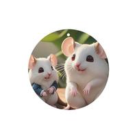 Phayah Lot de 4 désodorisants de voiture à suspendre motif rats lavande longue durée Forme ronde