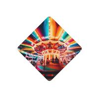 Phayah Lot de 4 désodorisants de voiture avec motif carrousel lumineux - Parfum lavande - Carrousel à suspendre - Carte parfumée à suspendre - Pour voiture, placard, tiroir