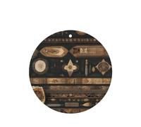 Phayah Lot de 4 désodorisants de voiture de forme ronde à suspendre au style bohème - Parfum lavande - Pour voiture, placard, tiroir