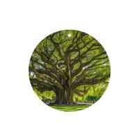 Phayah Lot de 4 désodorisants de voiture de forme ronde - Motif arbre primitif - Tablettes d'aromathérapie à suspendre - Parfum lavande