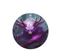 Phayah Lot de 4 désodorisants de voiture de forme ronde - Motif bête aux yeux violets - Pour aromathérapie - À suspendre - Parfum lavande