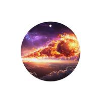 Phayah Lot de 4 désodorisants de voiture de forme ronde - Motif comète dans l'espace - Tablettes d'aromathérapie à suspendre - Parfum lavande