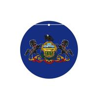 Phayah Lot de 4 désodorisants de voiture de forme ronde - Motif drapeau de l'État de Pennsylvanie - Tablettes d'aromathérapie à suspendre - Parfum lavande