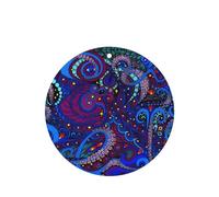 Phayah Lot de 4 désodorisants de voiture de forme ronde - Motif pieuvre bleue - Tablettes d'aromathérapie à suspendre - Parfum lavande