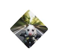 Phayah Lot de 4 désodorisants de voiture en forme d'animal qui chevauche une voiture, parfum lavande, carte carrée à suspendre, carte parfumée à suspendre, pour voiture, placard, tiroir, éliminent