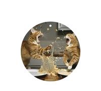Phayah Lot de 4 désodorisants de voiture en forme de bataille de chat - Parfum lavande - Forme ronde - À suspendre - Carte parfumée à suspendre - Pour voiture, placard, tiroir