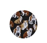 Phayah Lot de 4 désodorisants de voiture en forme de bouledogues anglais - Parfum lavande - Forme ronde - À suspendre - Pour voiture, placard, tiroir