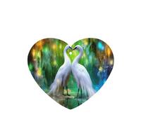 Phayah Lot de 4 désodorisants de voiture en forme de cœur à suspendre avec deux aigrettes Parfum lavande