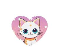 Phayah Lot de 4 désodorisants de voiture en forme de cœur à suspendre avec motif chaton aux grands yeux - Pour voiture, placard, tiroir