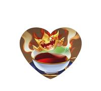 Phayah Lot de 4 désodorisants de voiture en forme de cœur à suspendre Motif tasse de thé fantaisie Parfum lavande