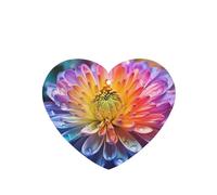 Phayah Lot de 4 désodorisants de voiture en forme de cœur avec motif chrysanthème arc-en-ciel parfum lavande à suspendre, carte parfumée à suspendre, pour voiture, placard, tiroir