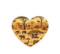 Phayah Lot de 4 désodorisants de voiture en forme de cœur avec motif d'animaux de prairie africaine Parfum lavande à suspendre Carte parfumée à suspendre pour voiture, placard, tiroir