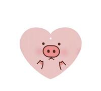 Phayah Lot de 4 désodorisants de voiture en forme de cœur avec motif de cochon mignon - Parfum lavande