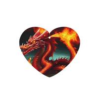 Phayah Lot de 4 désodorisants de voiture en forme de cœur avec motif Dragon King In Fire - Parfum lavande - Pour voiture, placard, tiroir