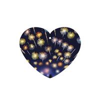 Phayah Lot de 4 désodorisants de voiture en forme de cœur avec motif feux d'artifice Parfum lavande