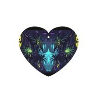Phayah Lot de 4 désodorisants de voiture en forme de cœur avec motif forêt magique mystérieuse - Parfum lavande - À suspendre - Pour voiture, placard, tiroir