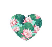 Phayah Lot de 4 désodorisants de voiture en forme de cœur - Motif bassin de lotus - Pour aromathérapie - À suspendre - Parfum lavande