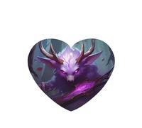 Phayah Lot de 4 désodorisants de voiture en forme de cœur - Motif bête aux yeux violets - Pour aromathérapie - À suspendre - Parfum lavande