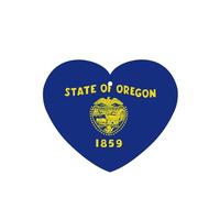 Phayah Lot de 4 désodorisants de voiture en forme de cœur - Motif drapeau de l'Oregon - Tablettes d'aromathérapie à suspendre - Parfum lavande