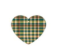 Phayah Lot de 4 désodorisants de voiture en forme de cœur - Motif écossais frais et simple - Pour aromathérapie - À suspendre - Parfum lavande