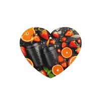 Phayah Lot de 4 désodorisants de voiture en forme de cœur - Motif fruits coupés - Tablettes d'aromathérapie à suspendre - Parfum lavande