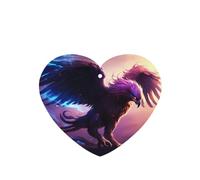Phayah Lot de 4 désodorisants de voiture en forme de cœur - Motif griffin - Flamme violette - Pour aromathérapie - À suspendre - Parfum lavande