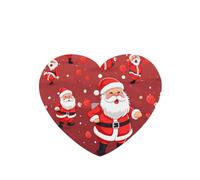 Phayah Lot de 4 désodorisants de voiture en forme de cœur - Motif Père Noël rouge - Tablettes d'aromathérapie à suspendre - Parfum lavande