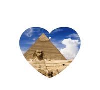 Phayah Lot de 4 désodorisants de voiture en forme de cœur - Pyramides d'Égypte - Tablettes d'aromathérapie à suspendre - Parfum lavande