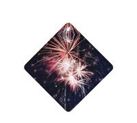 Phayah Lot de 4 désodorisants de voiture en forme de feu d'artifice - Parfum lavande - Carte carrée à suspendre - Pour voitures, placards et chaussures