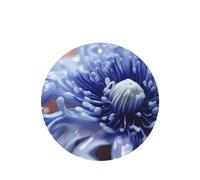 Phayah Lot de 4 désodorisants de voiture en forme de fleur d'anémone bleue - Parfum lavande - Forme ronde - À suspendre - Pour voiture, placard, tiroir
