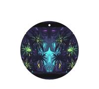 Phayah Lot de 4 désodorisants de voiture en forme de forêt magique mystérieuse - Parfum lavande - Forme ronde - À suspendre - Pour voiture, placard, tiroir