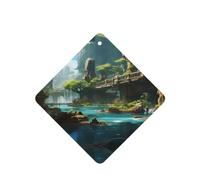 Phayah Lot de 4 désodorisants de voiture en forme de pont de pierre de montagne - Parfum lavande - Carte parfumée à suspendre - Pour voiture, placard, tiroir